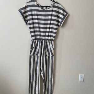 Striped Gray Jumpsuit